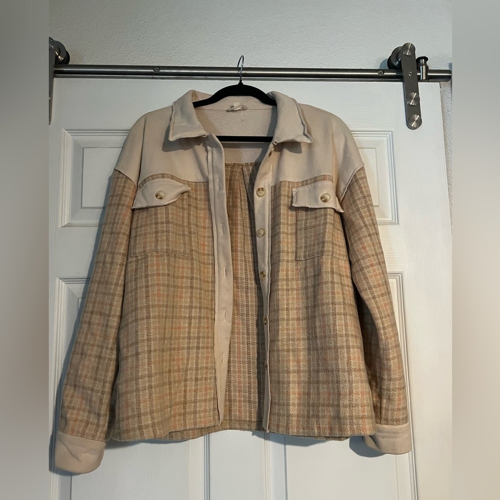 Cozy plaid shacket.